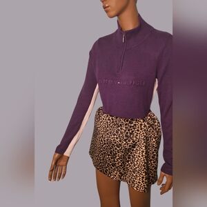 VINTAGE TOMMY HILFIGER ZIP UP TUTLENECK 100% COTTON SIZE M